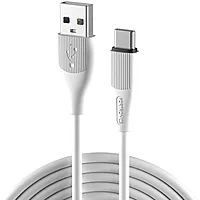 Portronics 2719 Silklink Lightning Cable – 3A USB-A to Lightning | Soft Silicon Cable | 1M | White
