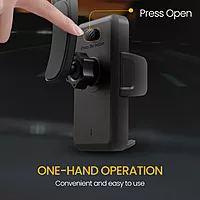 Portronics Clamp M5 Car Phone Holder – Grip Rotation | Strong Hold | Black | 1 Year Warranty