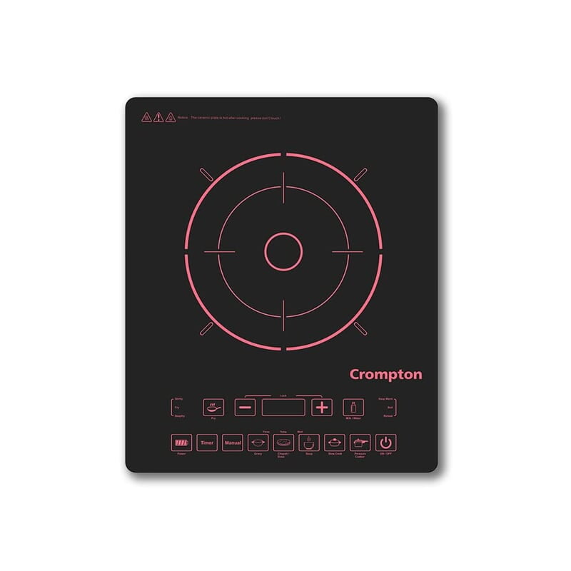 Crompton Instaserve 2000 W Induction Cooktop with 11 Feather Touch Buttons