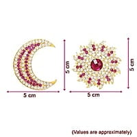 White with Pink stone Suryapirai,Chandra pirai