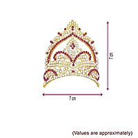 God Ornament God,Goddess Red Stone Crown(or) kireedam
