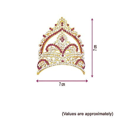 God Ornament God,Goddess Red Stone Crown(or) kireedam God Ornament God,Goddess Red Stone Crown(or) kireedam