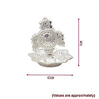 Sterling Silver Chakra Incense Holder | Chandi Chakram Pooja Dhoop Stand