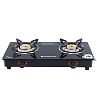 Wonderchef Platinum Plus 2 Burner Auto Glass Cooktop 6mm Toughened Glass Auto Ignition