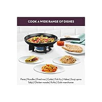 Borosil Granito Non-Stick Fry Pan3L, Induction Friendly, Granite Finish, PFOA-Free,26 cm Diameter, Black