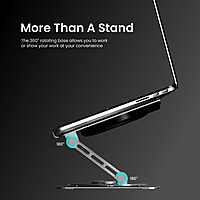 Portronics My Buddy D is a sleek wooden laptop table, ideal for home use, providing comfort, stability, and ergonomic support.