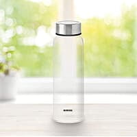 Borosil Crysto Glass Water Bottle, Fridge Bottle Set of 3, Borosilicate Glass, Extreme Temperature Resistant, For Hot & Cold Water, Milk, Lassi, Juice, Steel Lid, 750 ml, Stylish & Transparent
