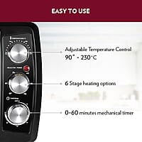 Borosil OTG Pro Plus 20 Litres Oven Toaster Griller, Motorized Rotisserie, Pizza Oven, Cake Oven for Baking | 6 Heating Option | 2 years Warranty