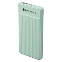 Portronics Luxcell B 10K 10000 mAh 22.5W Fast Charging Power Bank, Ultra Slim Power Bank with Mach USB-A Output, Type C PD Output