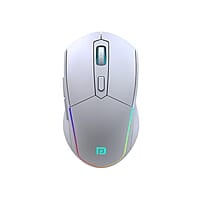 Portronics Toad One Bluetooth Mouse with 2.4 GHz & BT 5.3 Dual Wireless, 6 Buttons, Rechargeable, RGB Lights, Connect 3 Devices, Ergonomic Design for Laptop, Smartphone, Tablet
