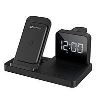 Portronics Bella – 15W 3-in-1 Wireless Charger for Apple Devices, designed for seamless charging of iPhone, AirPods, and Apple Watch. Compact, stylish, and efficient for your tech needs.