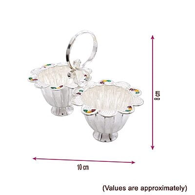 Silver Haldi Kumkum Holder