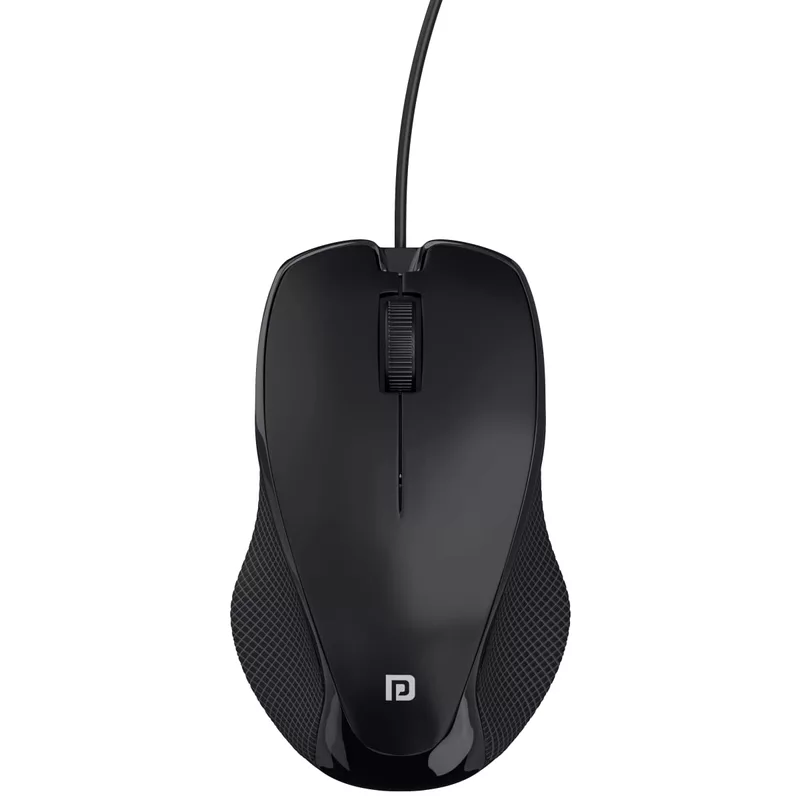 Portronics Toad 101 Wired Optical Mouse – 1200 DPI | USB Plug & Play | High Optical Tracking | 1.25m Cable | Black | PC & Laptop Use