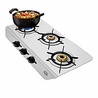 Preethi Stylo steel slim stainless steel 3 burner gas stove