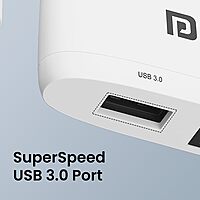 Portronics Mport 41 – A versatile 4-in-1 USB-C Hub featuring Gigabit LAN, HDMI, USB 3.0, and SD card reader. Perfect for expanding connectivity for laptops and tablets with USB-C ports.