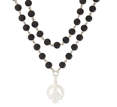 Original Karungali Mala with Silver Ayyappan Pendant – Spiritual Black Wood Mala Original Karungali Mala with Silver Ayyappan Pendant – Spiritual Black Wood Mala