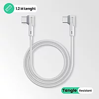 Portronics Konnect L Type C Cable – 1.2m Black, durable and fast charging, perfect for data transfer and syncing. Compatible with various devices, ensuring reliable performance and convenience.