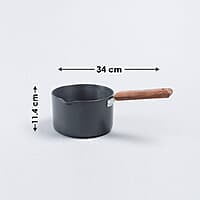 Wonderchef Ebony Hard Anodized Nonstick Sauce Pan 16cm Non Stick Sauce Pan 2L 3.25 mm