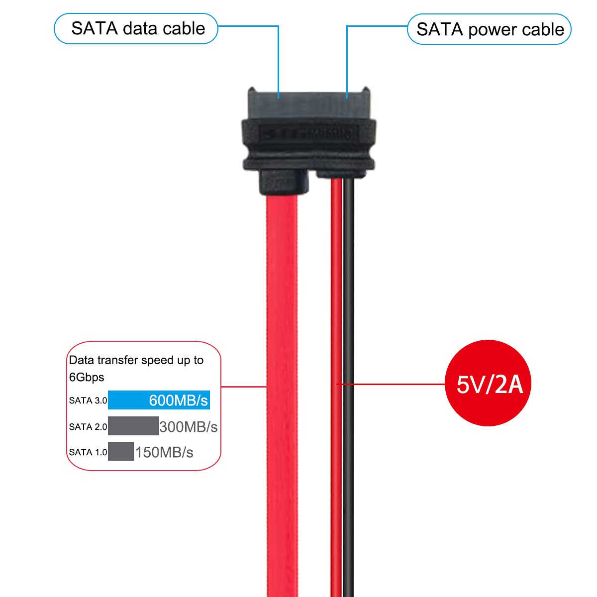 Sata 13 (7+6) Pin To 7 Pin Sata Dvd Writer