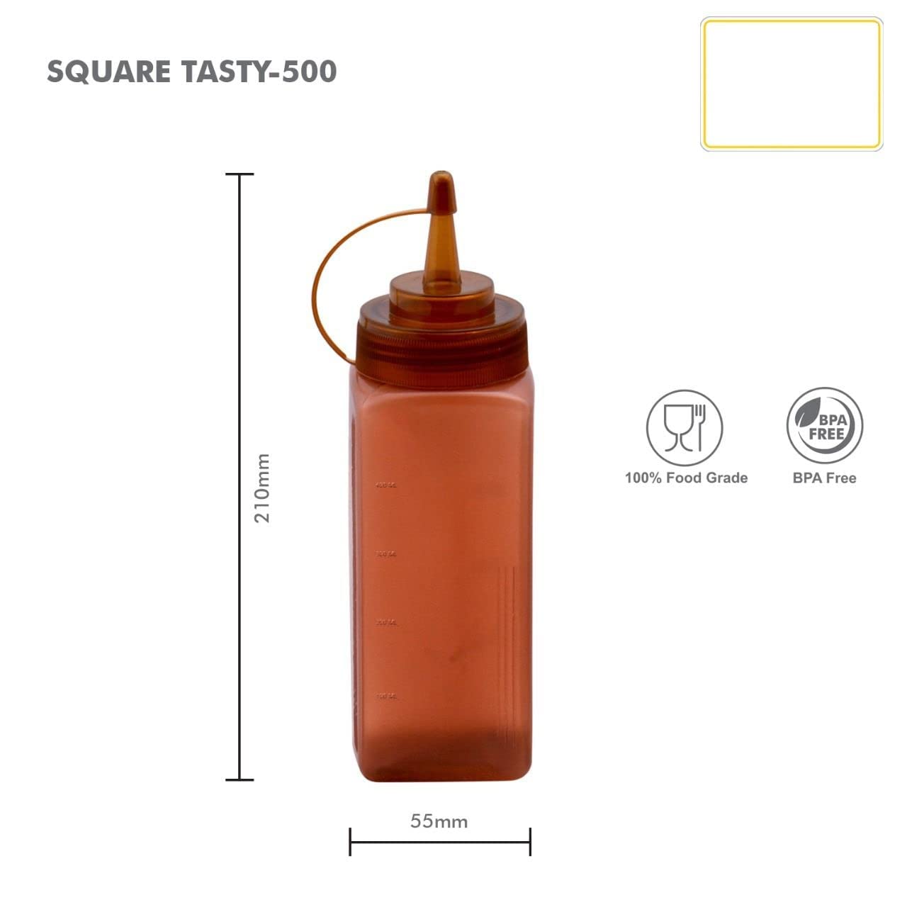 Clear Squeeze Bottle 500 ML