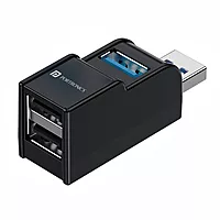 Portronics Mport 3A – 3-in-1 USB Hub, featuring USB 3.0 & 2.0 ports for high-speed data transfer, compact design, and compatibility with various devices, perfect for expanding connectivity.