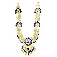 God White Pink and Blue Stone Deity Harama for Pooja