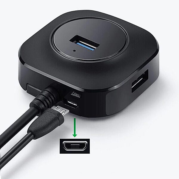 HAMMOK GRACE 4-Port USB 3.0 Hub – Black: Expand your connectivity with this sleek hub featuring 4 USB 3.0 ports for fast data transfer. Compact design, perfect for home or office use.