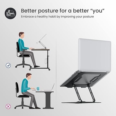 Portronics My Buddy K9 Portable Laptop Stand - Adjustable Elevation Levels - Ventilated Anti-Slip Design - 360-degree Rotating Base Portronics My Buddy K9 Portable Laptop Stand - Adjustable Elevation Levels - Ventilated Anti-Slip Design - 360-degree Rotating Base