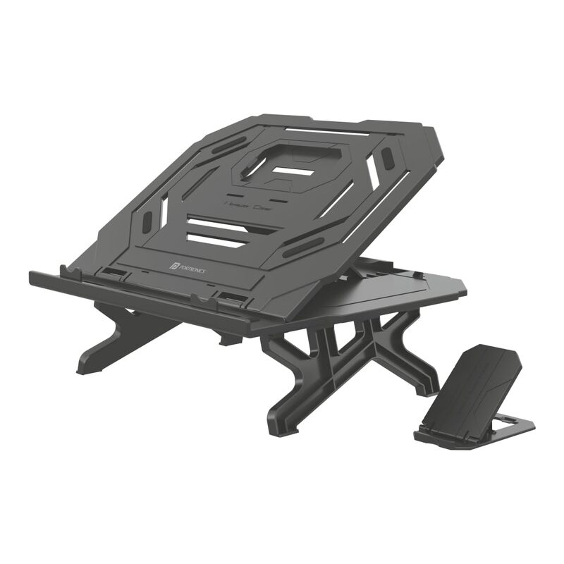 Portronics Hexa 33 Laptop Stand – Adjustable Height & Phone Holder