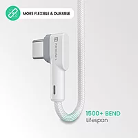 Portronics Konnect L Type C Cable – 1.2m Black, durable and fast charging, perfect for data transfer and syncing. Compatible with various devices, ensuring reliable performance and convenience.