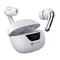 Portronics Twins 28 ANC – TWS Earbuds, 50H Playtime, White. Experience immersive sound with active noise cancellation, long battery life, and a sleek design for ultimate comfort and style.