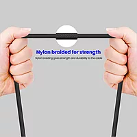 Portronics 1648 Konnect L 20W Type-C to Lightning Cable – Nylon Braided | 1M | Black