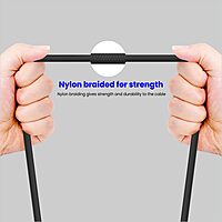 Portronics 1648 Konnect L 20W Type-C to Lightning Cable – Nylon Braided | 1M | Black