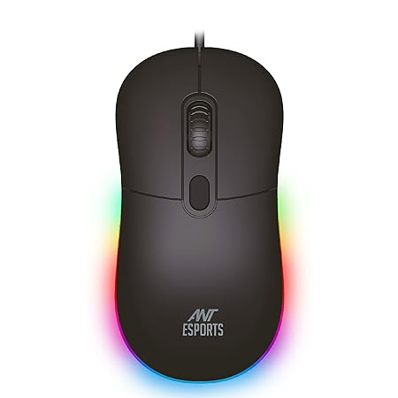 OpenBox Ant Esports GM40 /RGB LED, Lightweight (115 gms) ,Ergonomic Design, Upto 2400 DPI Wired Optical Gaming Mouse