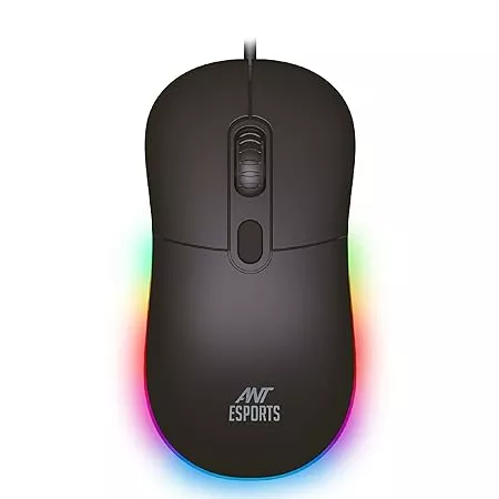 OpenBox Ant Esports GM40 /RGB LED, Lightweight (115 gms) ,Ergonomic Design, Upto 2400 DPI Wired Optical Gaming Mouse