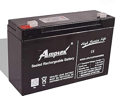 Amptek Sealed Recha battery 6V 10Ah/20H