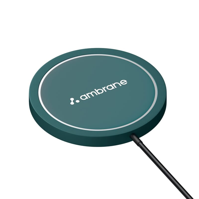 Ambrane Aero-Sync 15 Watt Fast Charging Wireless Pad, Compatible with Wireless Charging Enabled Devices, Smartphones