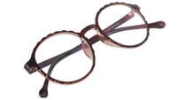 Unisex Medium Round Spectacle Frame. Brown Color Frame. Transparent ARC Lens.