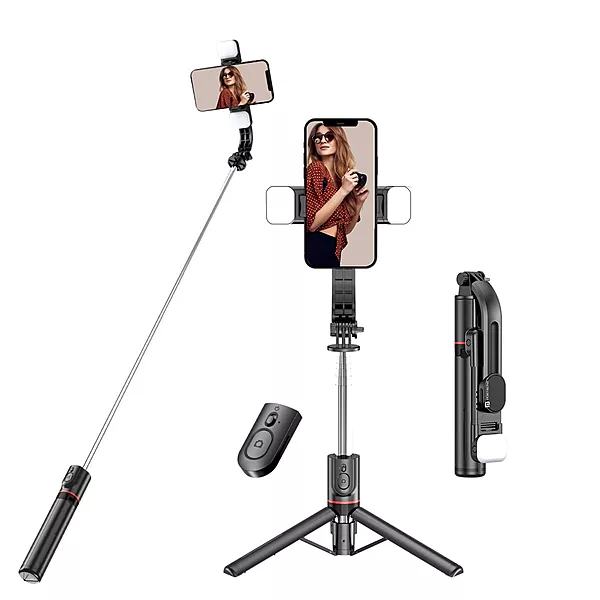 Portronics Lumistick – A versatile 360° selfie stick featuring adjustable light modes for perfect selfies. Compact design, easy to use, and ideal for capturing stunning moments anywhere!
