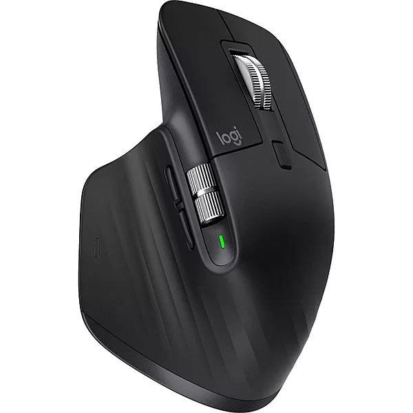Logitech MX Master 3 – High-precision wireless mouse with 4000 DPI sensor, ergonomic design, and smooth scrolling. Color: Graphite.