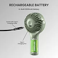 Portronics Toofan Mini Fan – 7800 RPM, Compact Design, White Color, USB Rechargeable, Lightweight, Portable, Ideal for Home, Office, Travel, Adjustable Speed, Quiet Operation, Energy Efficient.