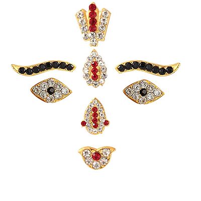 God Face Ornament - Eye, Eye brow, Thilak
