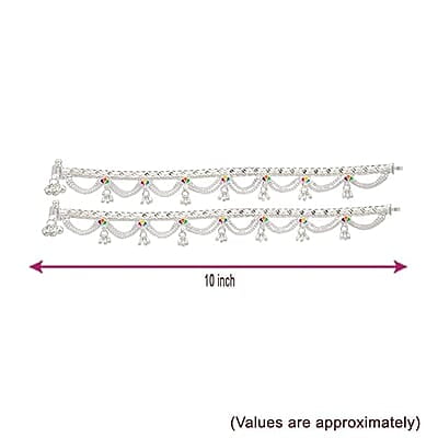 Sterling Silver Anklet, Kolusu(payal) For Women Sterling Silver Anklet, Kolusu(payal) For Women