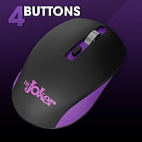 ZEBRONICS DC Joker Edition Jaguar Silent Wireless Mouse for Computer, Laptop with 1600 DPI max, Switch Control, Power ON/Off, Plug & Play Usage, 2.4GHz Nano Receiver and Lightweight