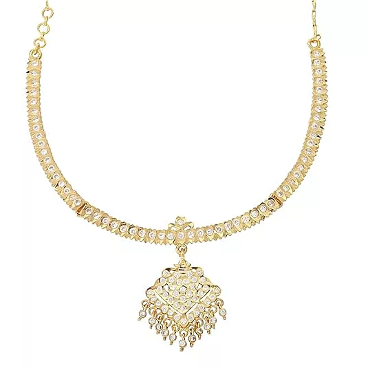 Gold Plated Traditional Temple Necklace Set | Haram Jewelry for Women & Girls