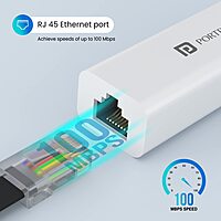 Portronics Mport 60 – USB-C to LAN Hub features 3 USB ports for seamless connectivity. Ideal for laptops, it ensures stable internet access and multiple device connections in one compact design.