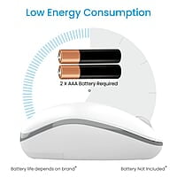 Portronics Toad 11 Wireless Mouse, 2.4 GHz Connectivity with USB Nano Dongle, Adjustable DPI Up To 1600, Ambidextrous for Laptop, MacBook, PC