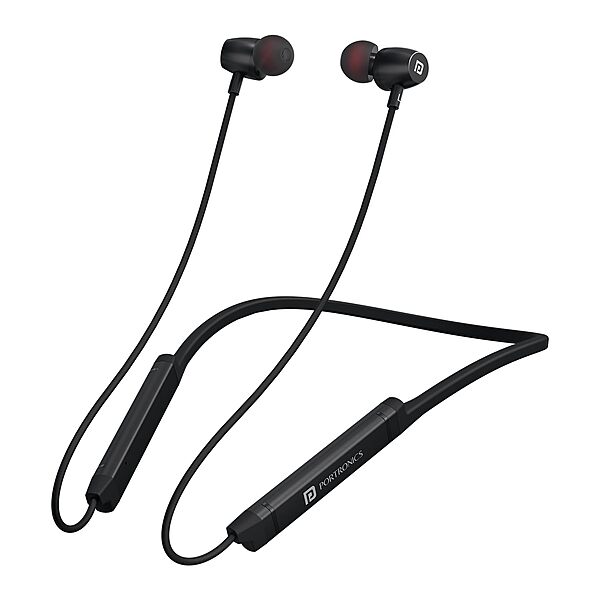Portronics Harmonics Z9 – Wireless Neckband, 40 Hours Playtime, Bluetooth 5.0, Deep Bass, Comfortable Fit, Magnetic Earbuds, Voice Assistant Support, Ideal for Music & Calls, Black.
