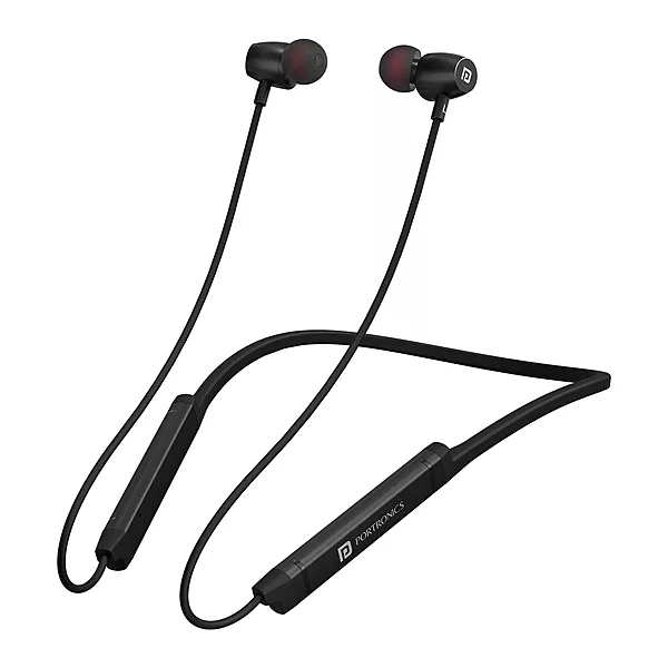 Portronics Harmonics Z9 Bluetooth In-Ear Headset – V5.3, Type-C, LED Display | Black