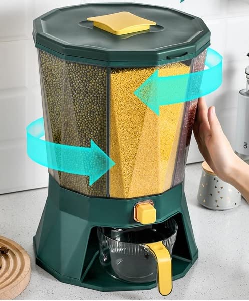 Kitchen Grain Bucket-Peacock green